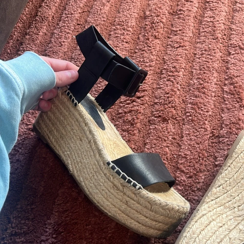 • vince • abby black wedges